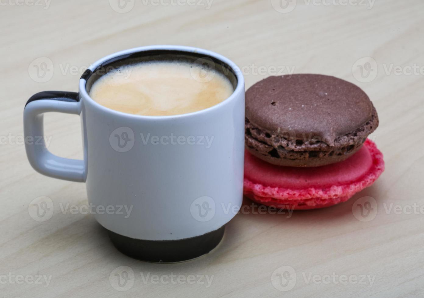 Espresso with macaroons photo