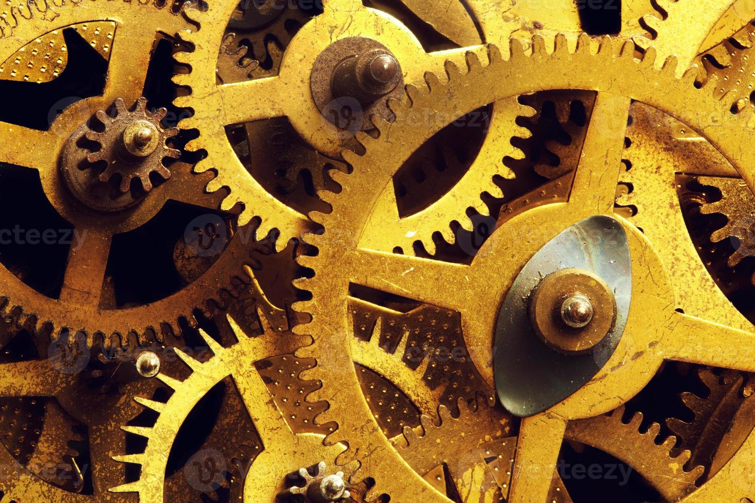 Grunge gear, cog wheels background. Industrial science, clockwork, technology. photo
