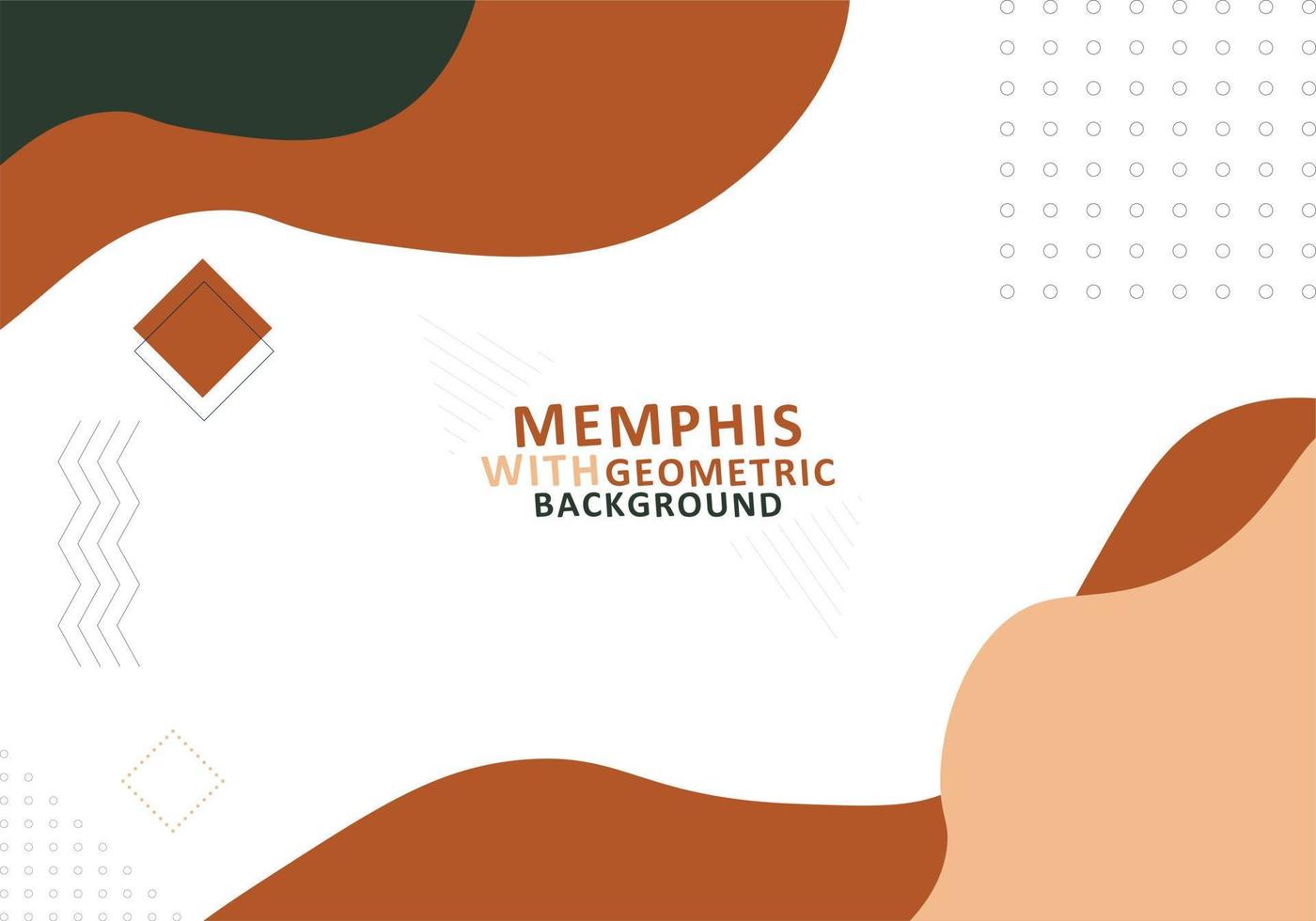 abstract memphis background with geometric shapes vector