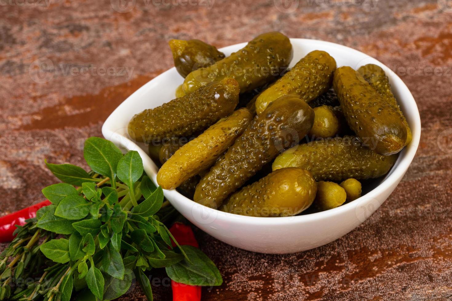 Pickled small cucumbers 7842780 Stock Photo at Vecteezy