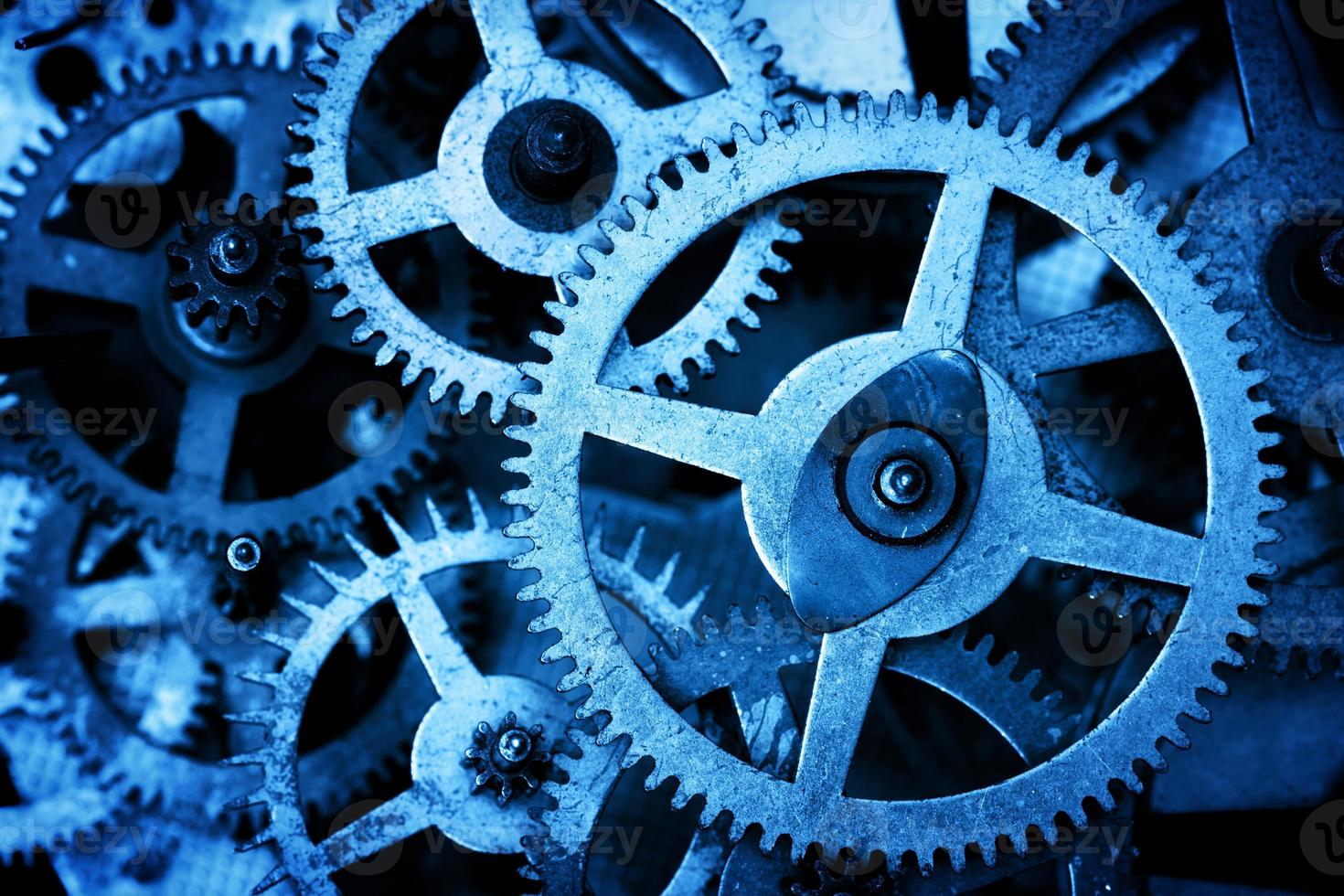 Grunge gear, cog wheels background. Industrial science, clockwork, technology. photo