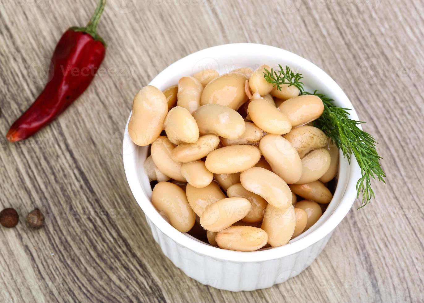 White canned beans photo