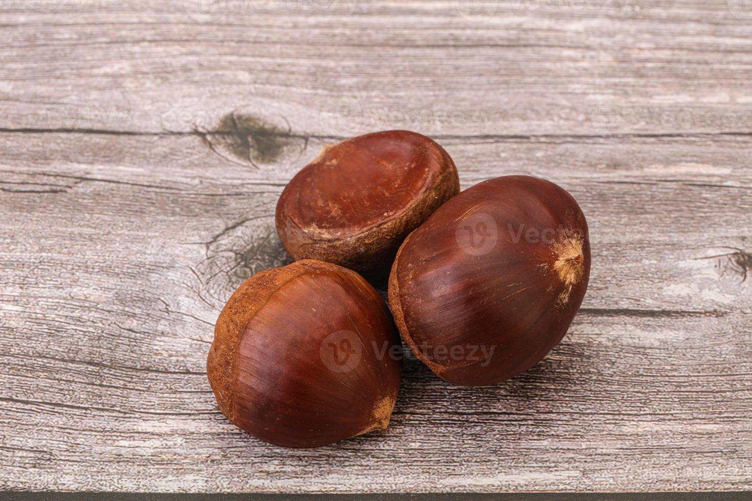 Organic natural sweet Chestnut heap photo