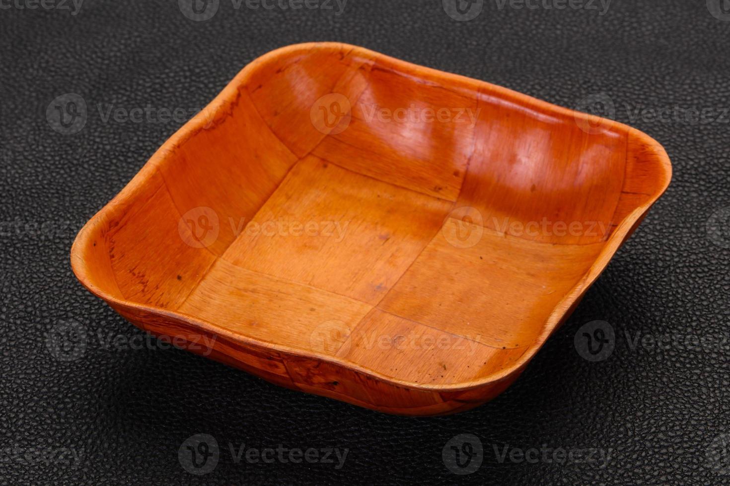 Empty bamboo bowl photo