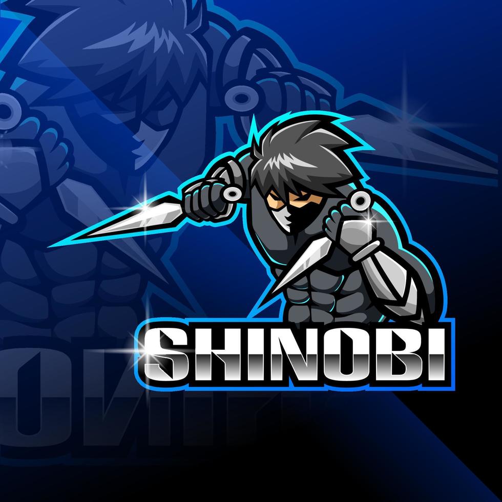 Shinobi esport mascot vector