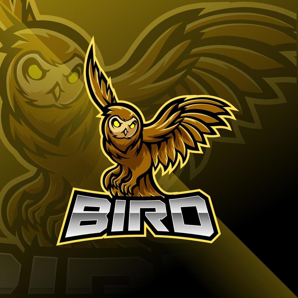 Bird esport mascot vector