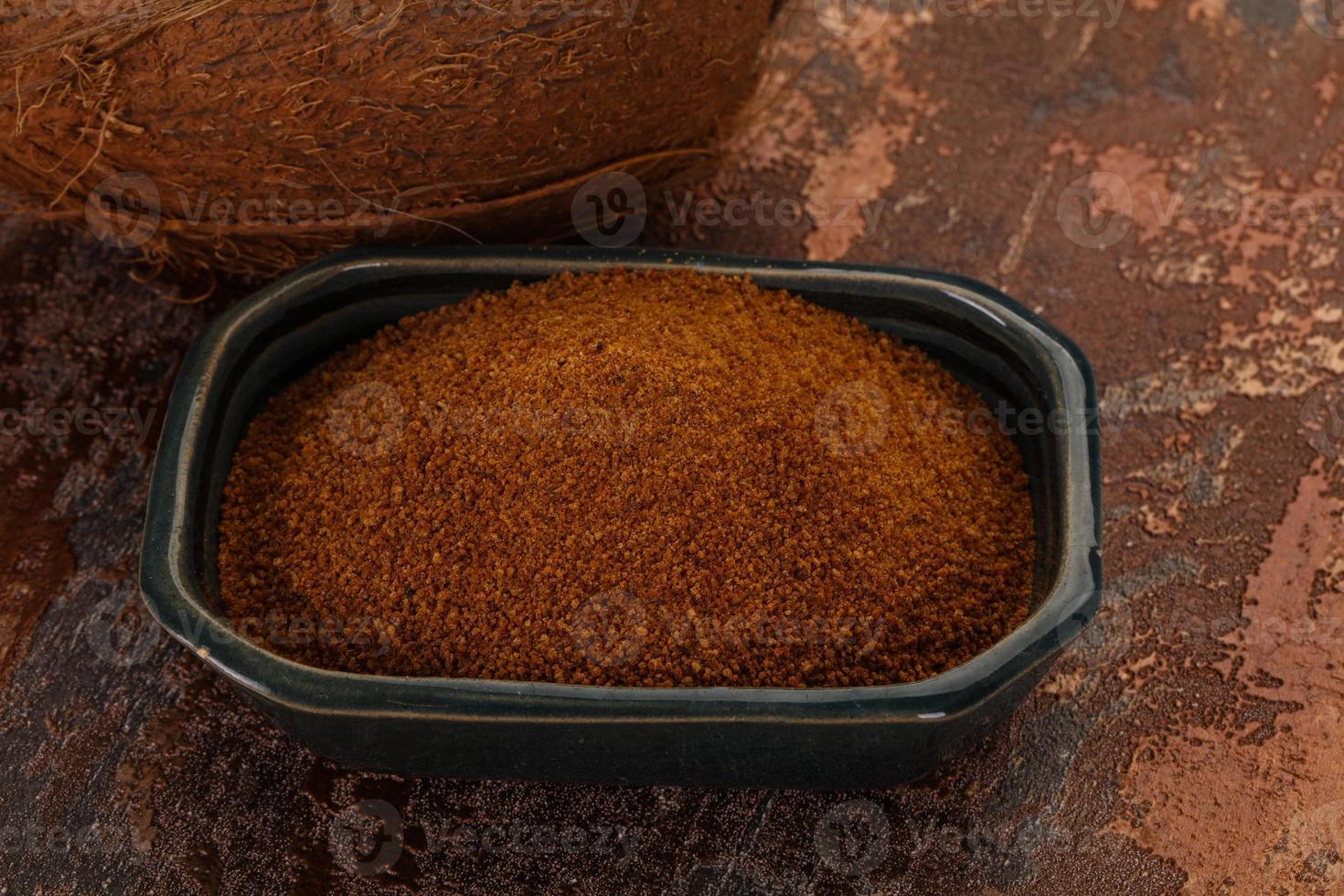 Coconut brown sugar in the bowl photo