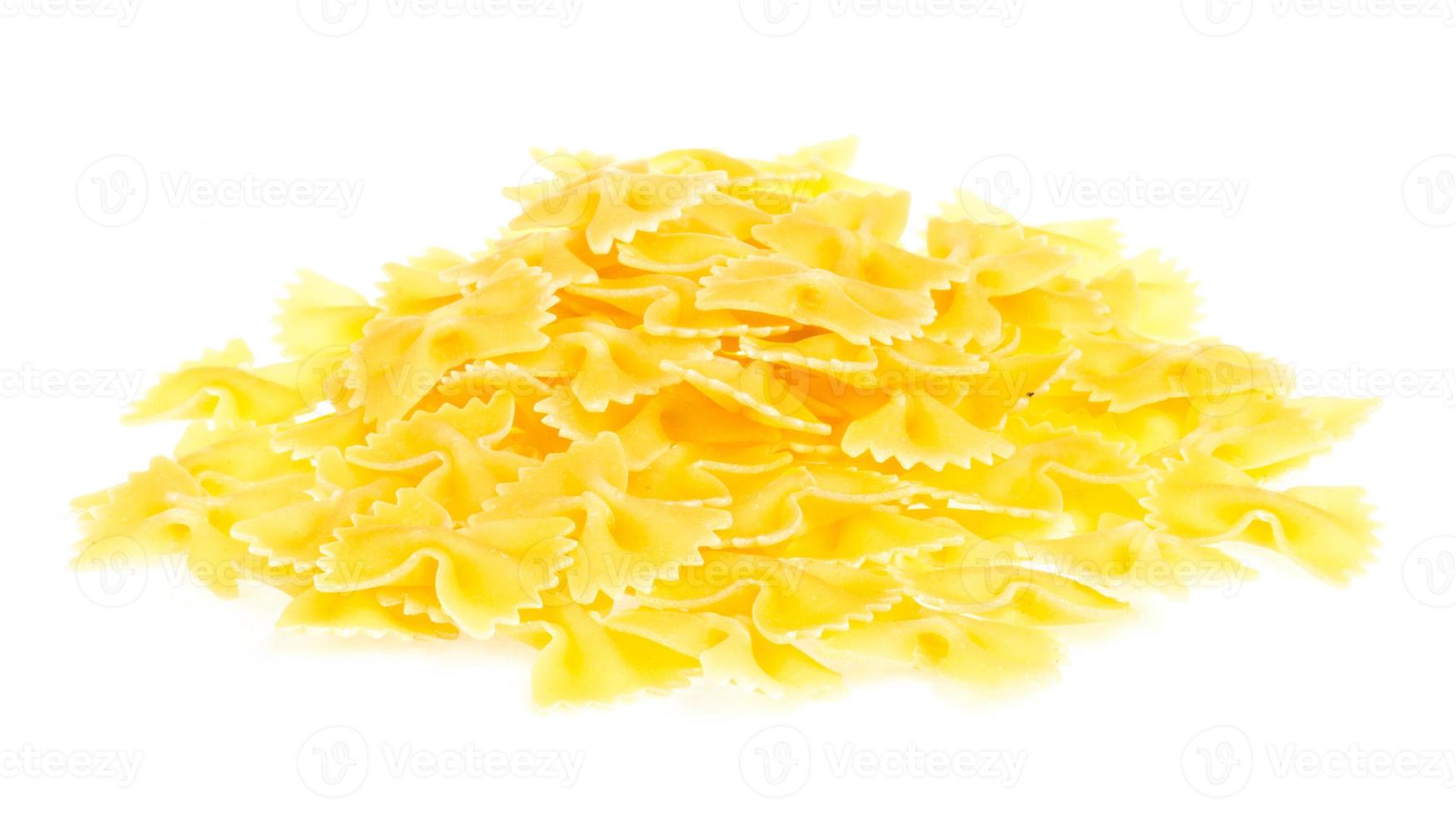 Farfalle pasta, isolated photo