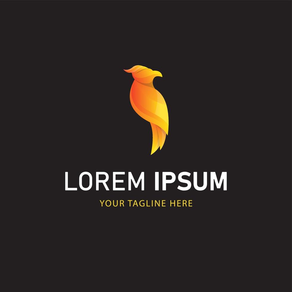 Bird Logo Design. Animal Logo Gradient Style vector