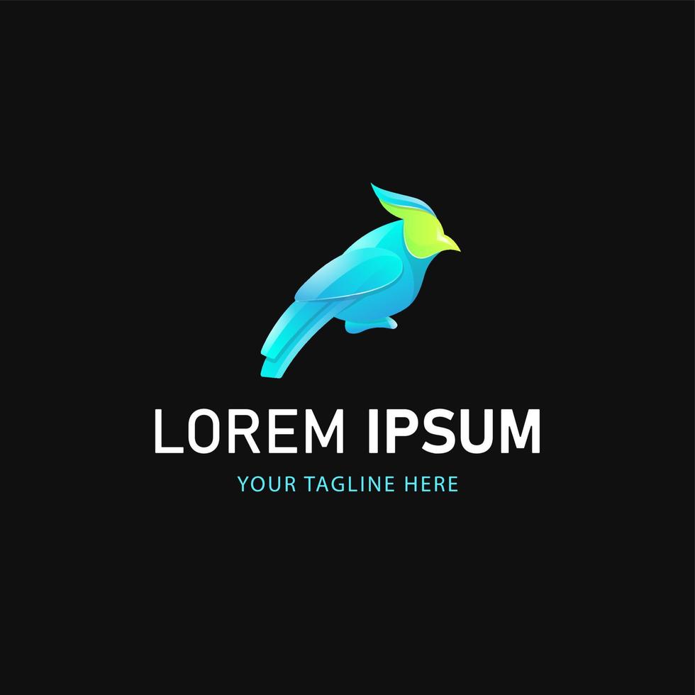 Bird Logo Design. Animal Logo Gradient Style vector