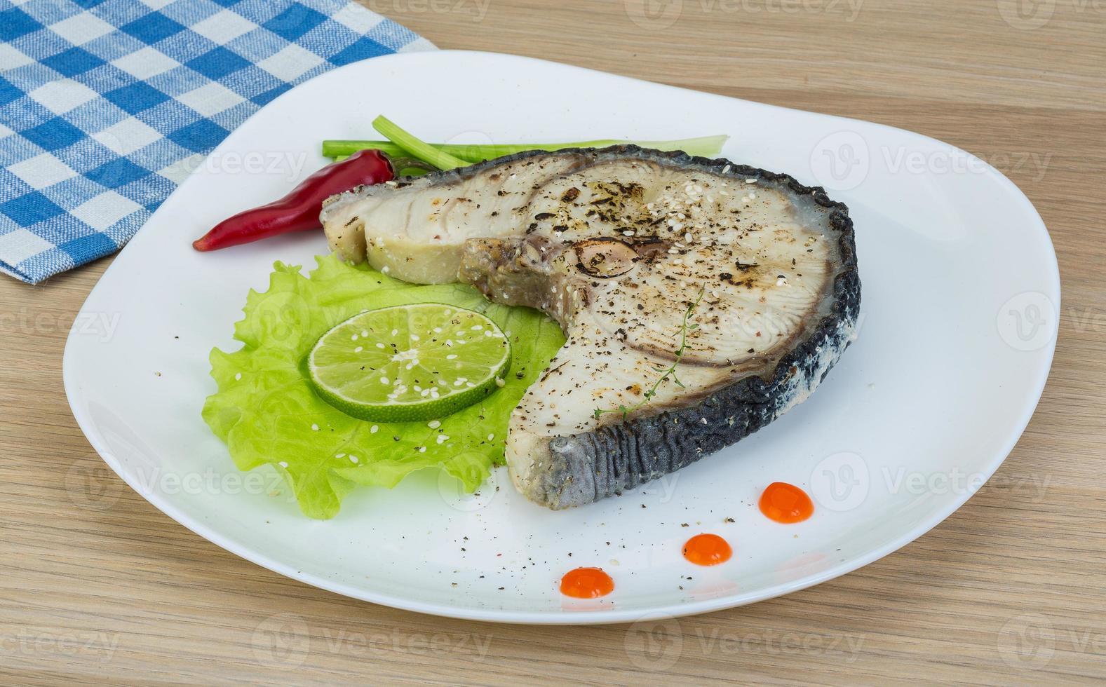 Grilled shark steak photo