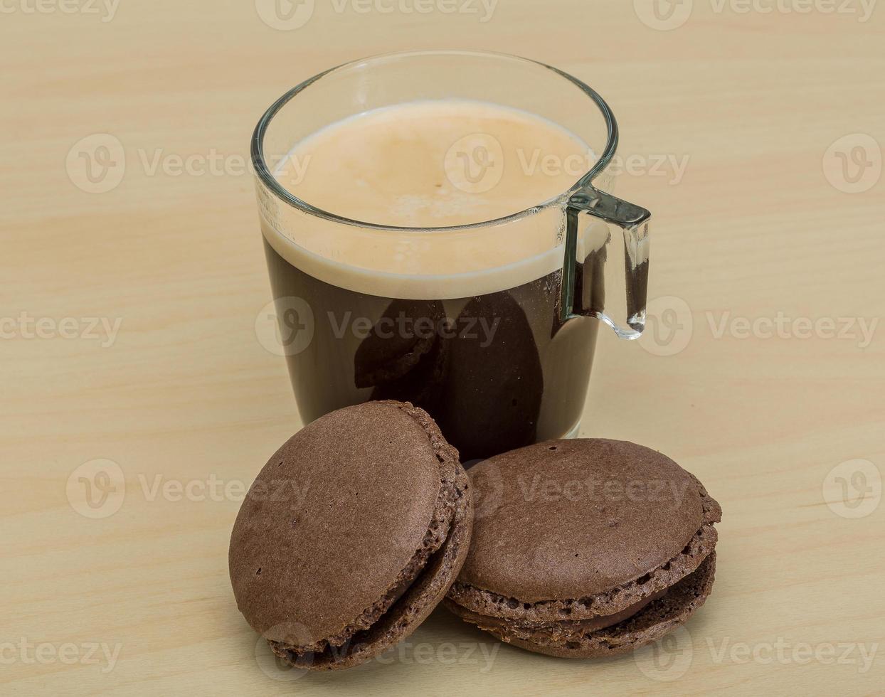 Coffee with macaroons photo