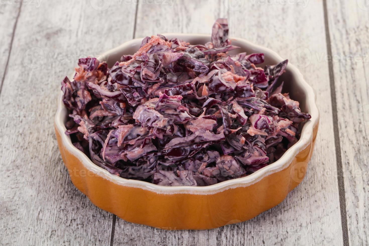 Cole slaw salad with cabbage photo