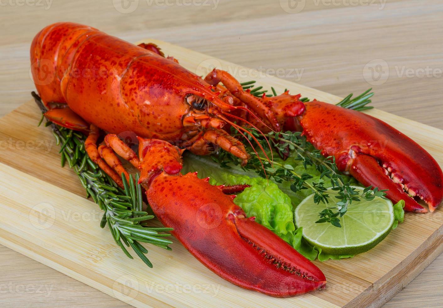 Red boiled lobster photo