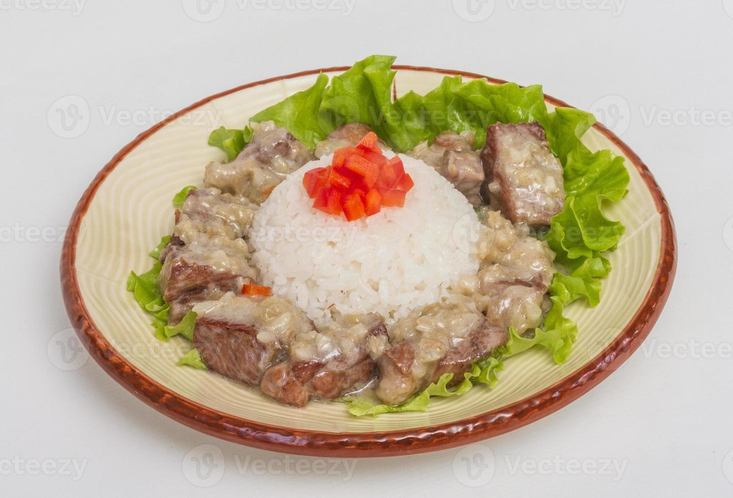 Rice and pork japanese style 7845439 Stock Photo at Vecteezy