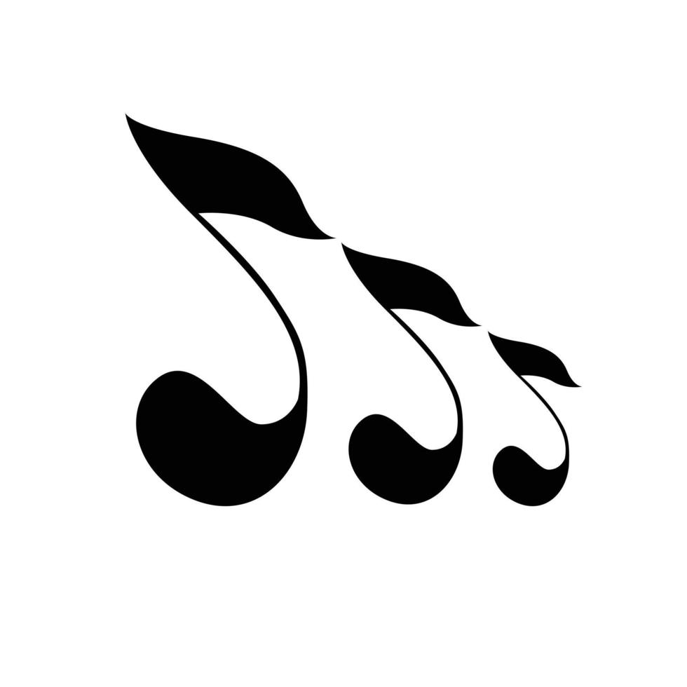 illustration of three notes. perfect for logo vector