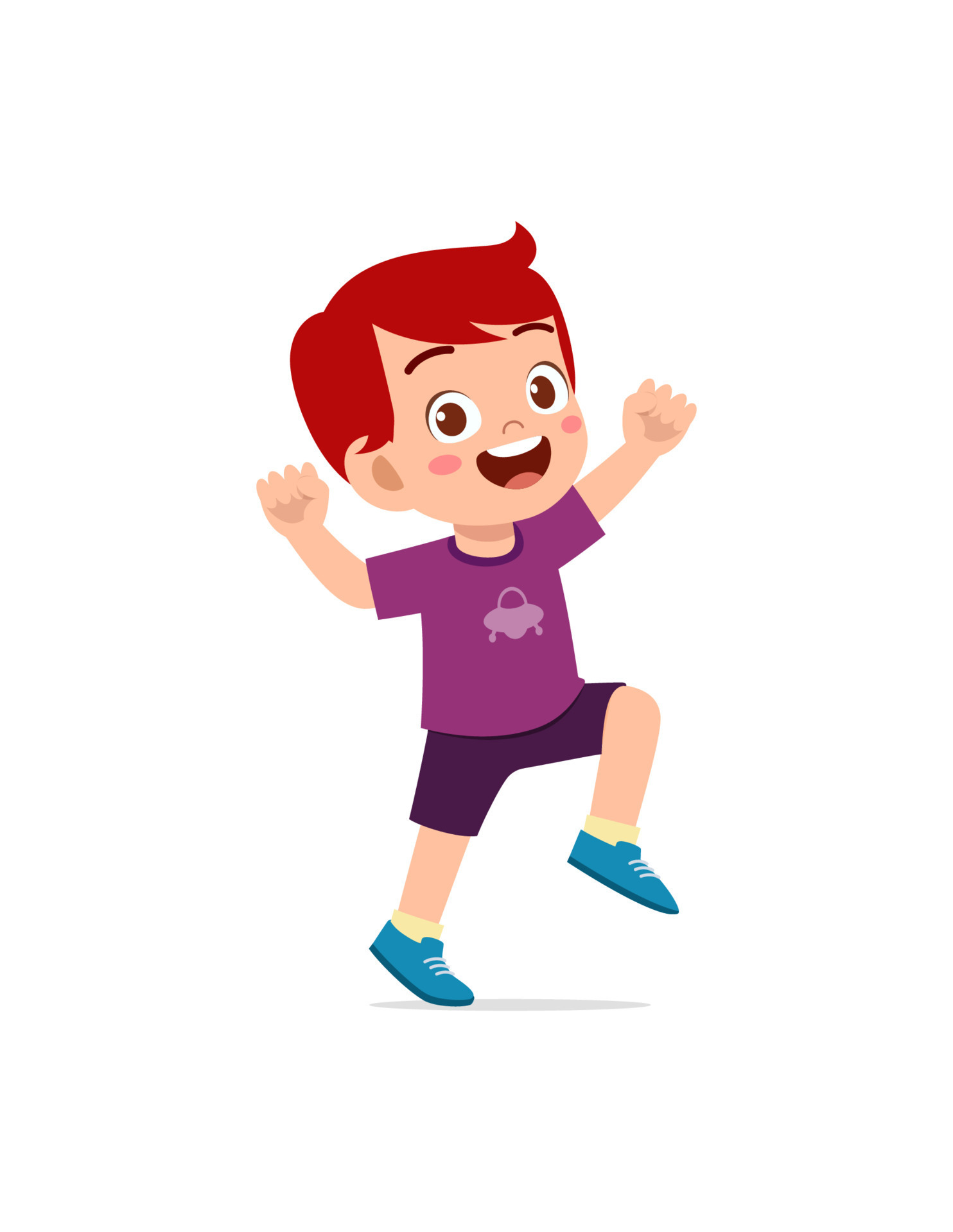 cute little kid jump and feel happy 7846344 Vector Art at Vecteezy