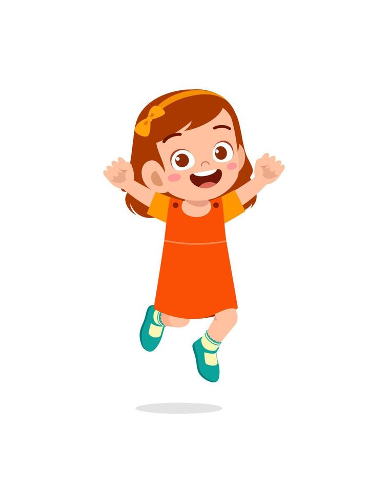 cute little kid jump and feel happy 7846344 Vector Art at Vecteezy