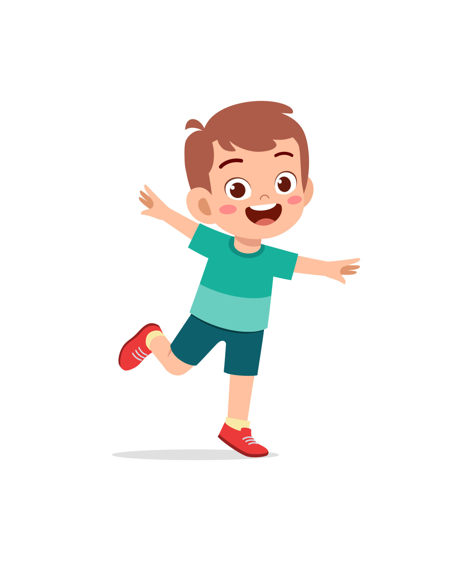 cute little kid jump and feel happy 7846355 Vector Art at Vecteezy