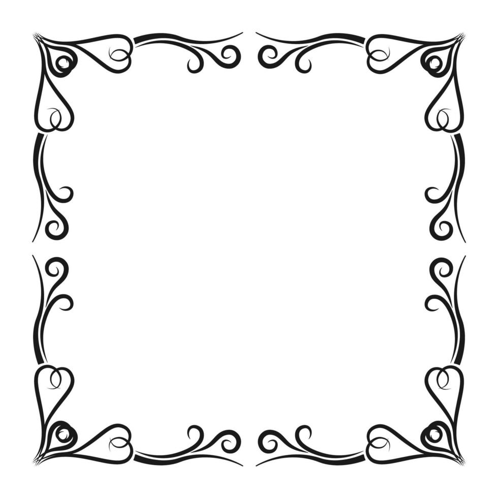 vector frame classic, black and white