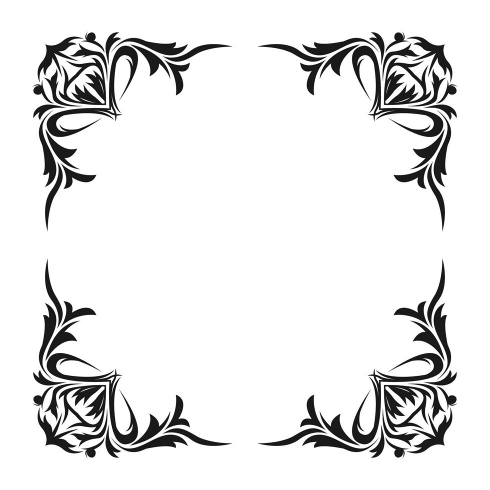 vector frame classic, black and white 03