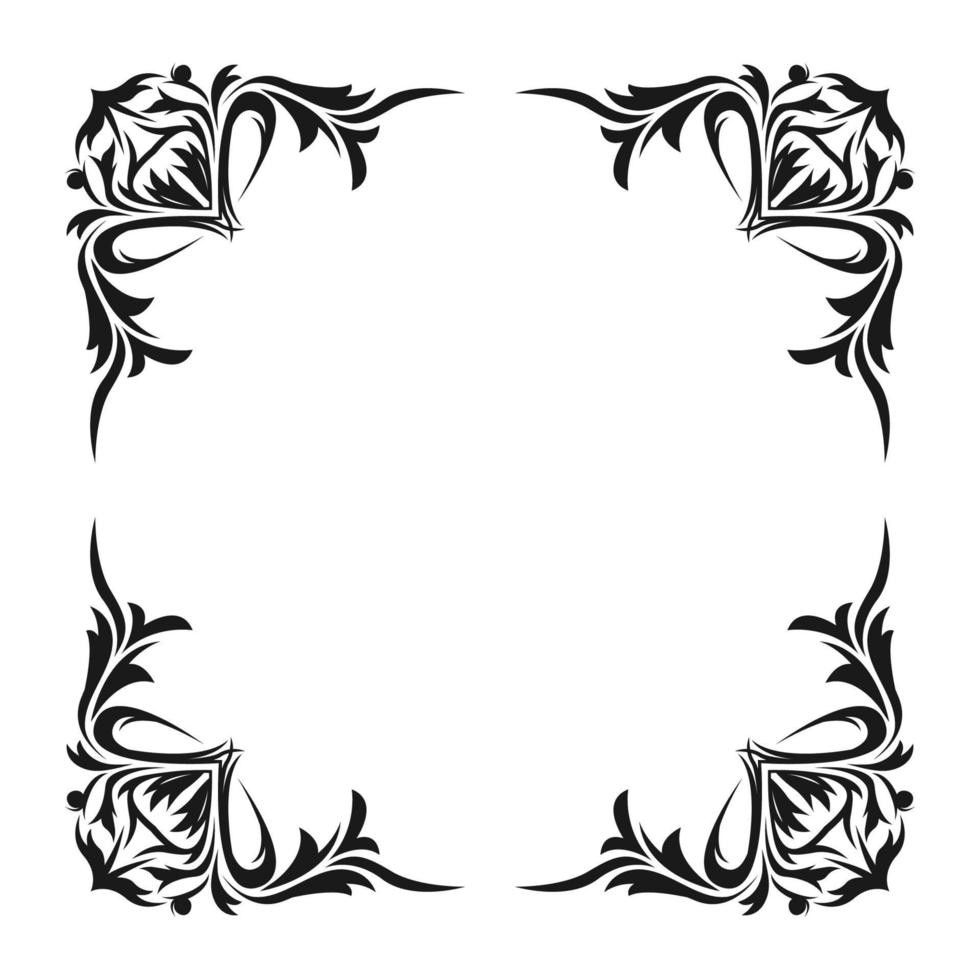 vector frame classic, black and white 03