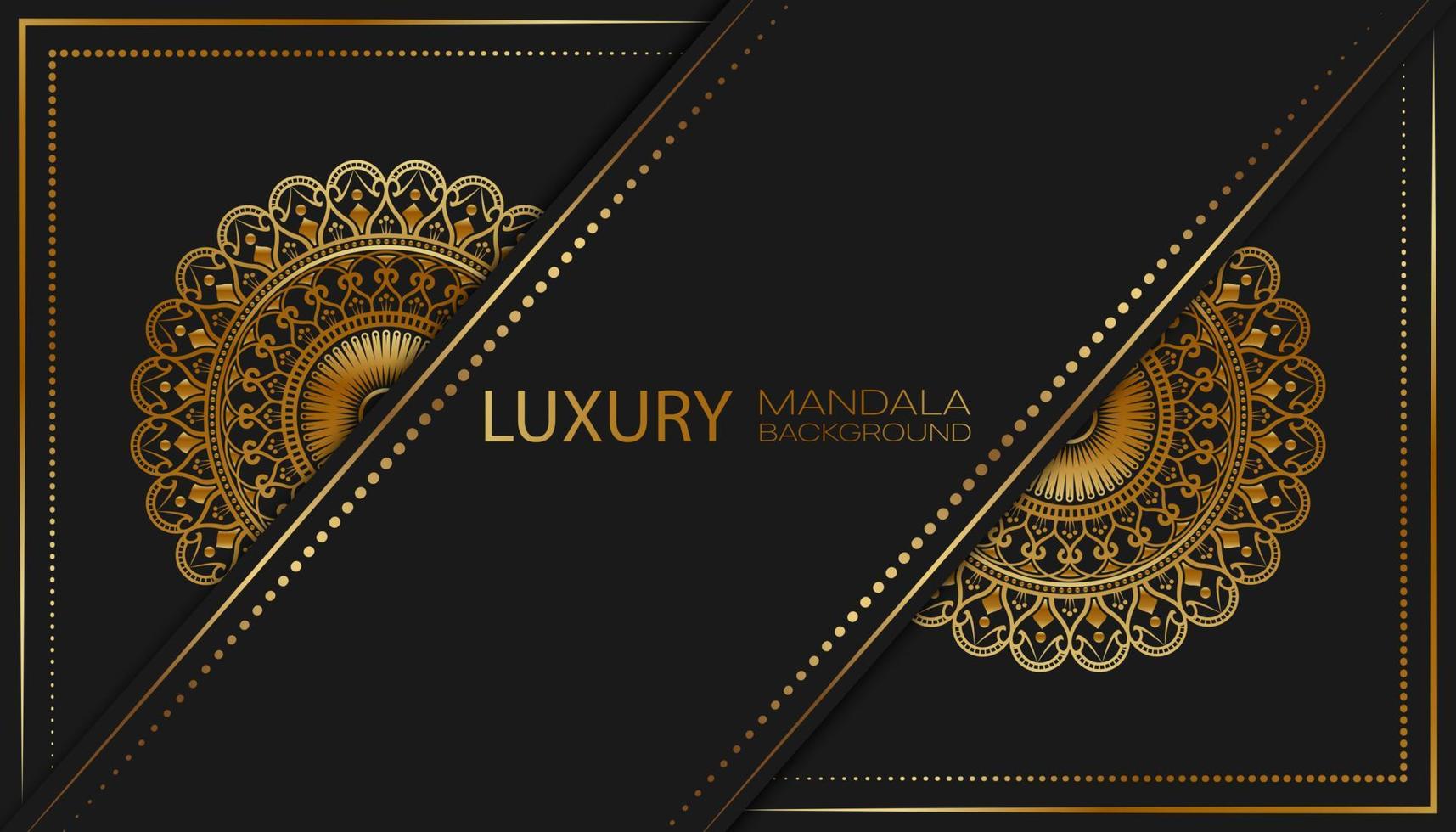 luxury background, with golden mandala vector