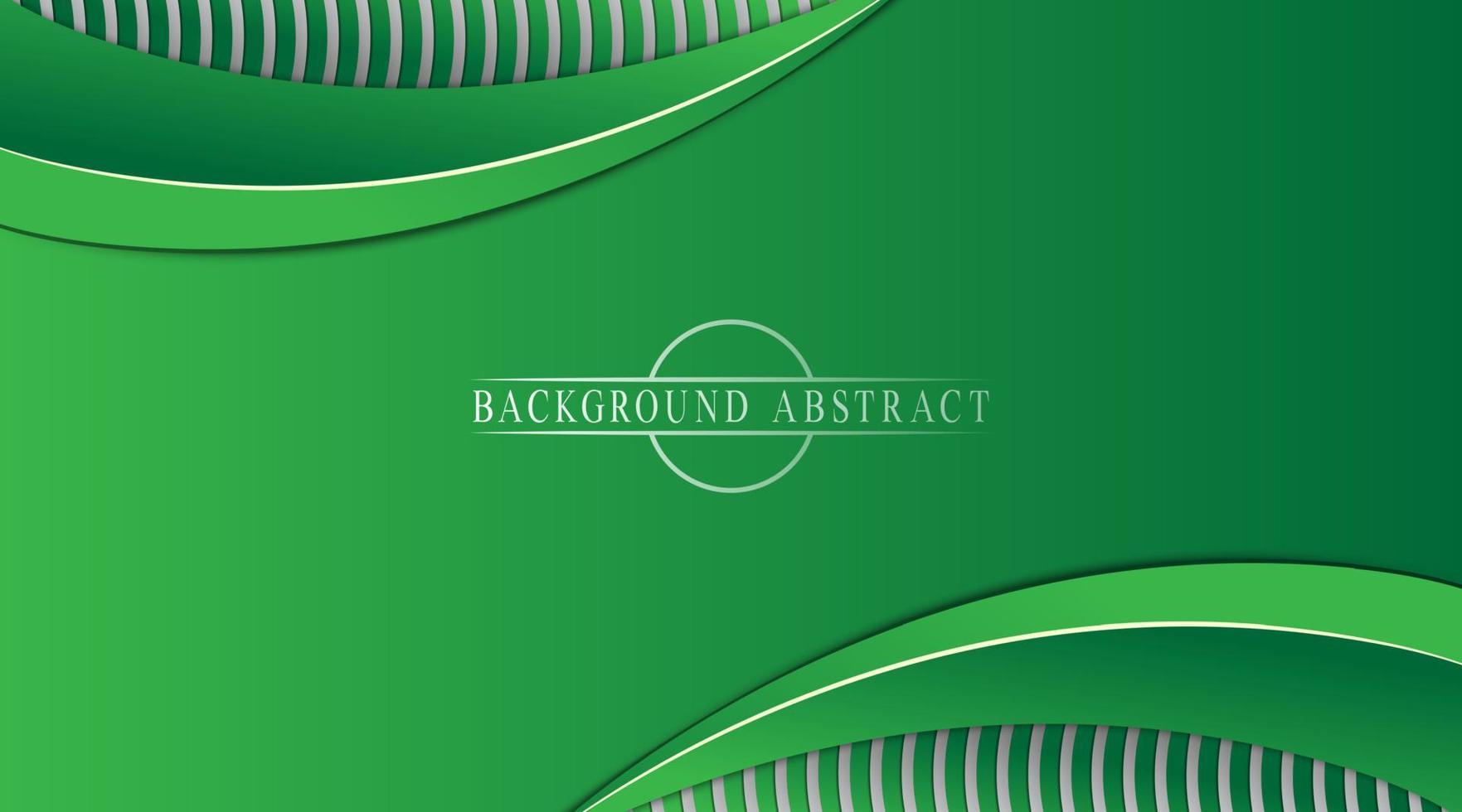 Abstract background, green color gradation with beautiful curve shape vector