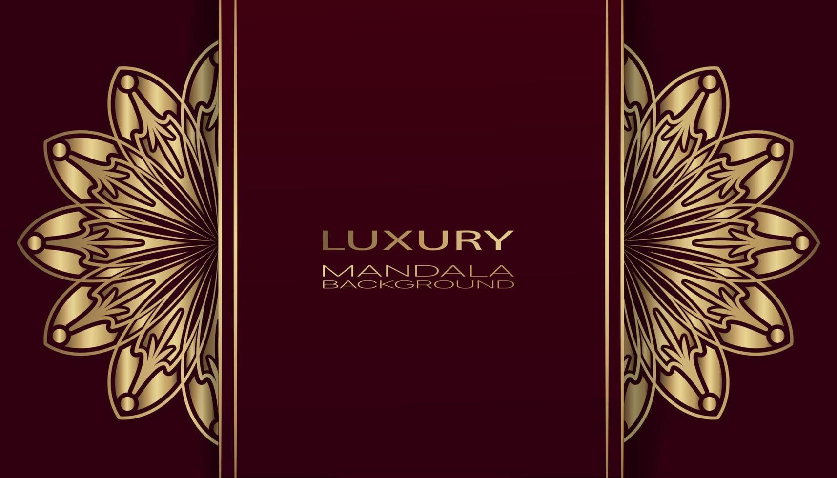 luxury background, with golden mandala vector