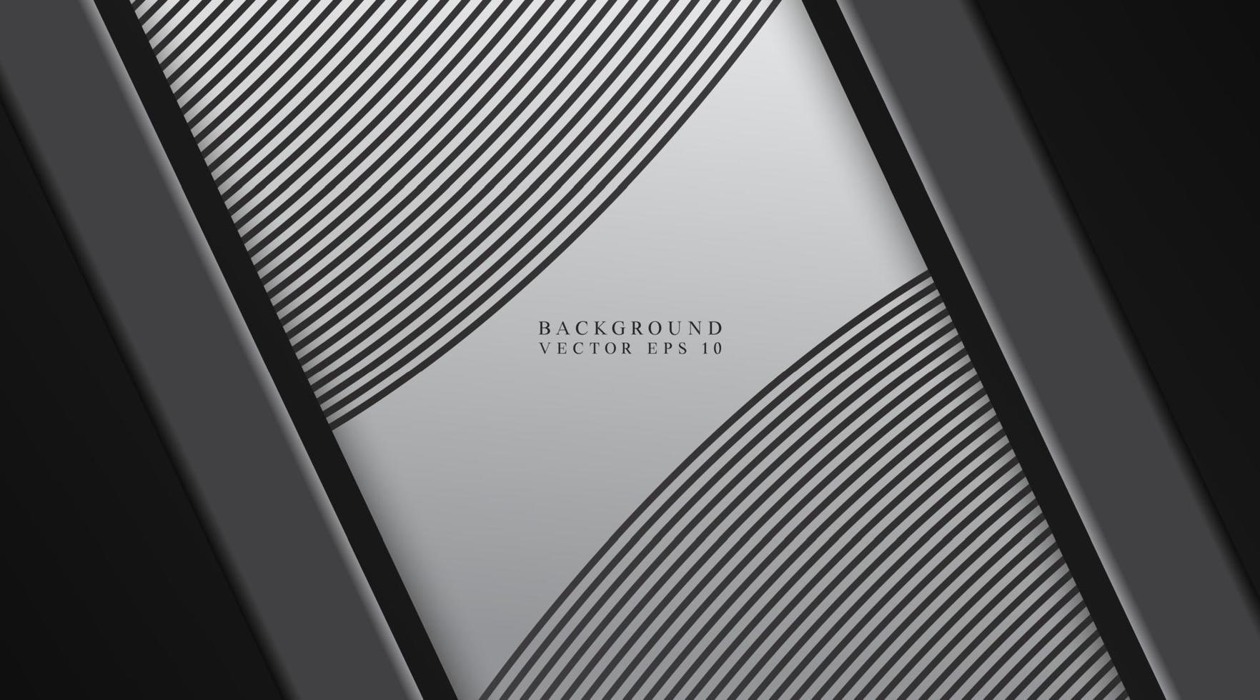 abstract background, black and gray, curved lines vector