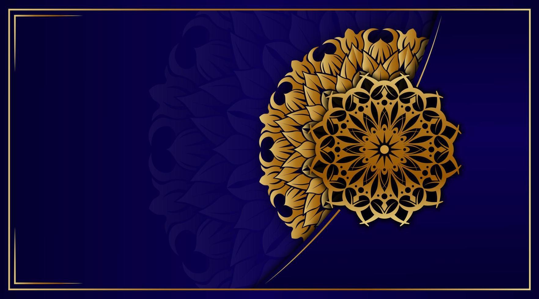 vector background, with golden mandala decoration