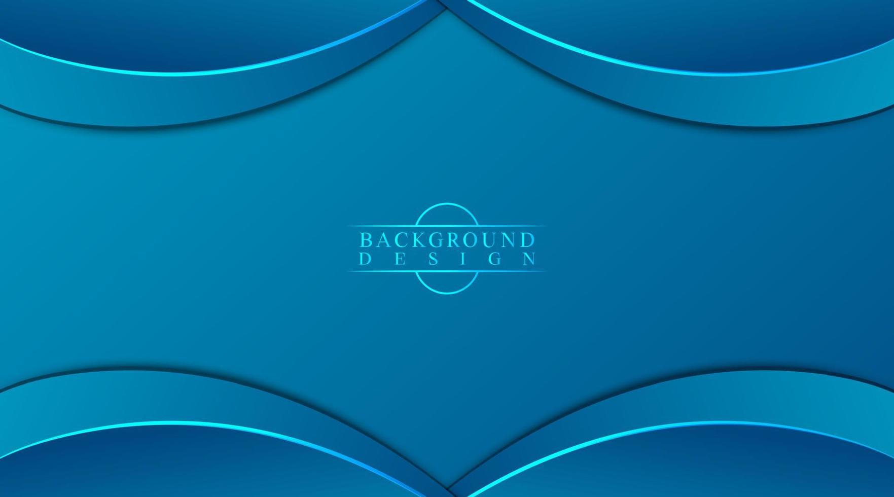 simple abstract background, blue gradient with curved shape vector