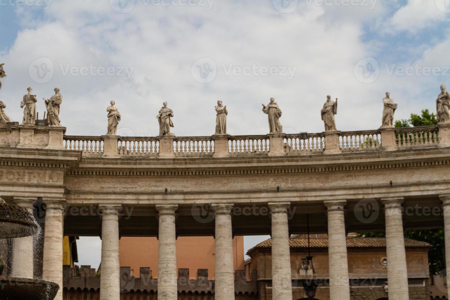 Buildings in Vatican, the Holy See within Rome, Italy. Part of Saint Peter's Basilica. photo