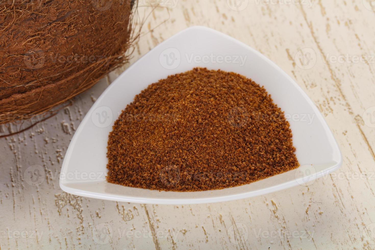 Coconut brown sugar in the bowl photo