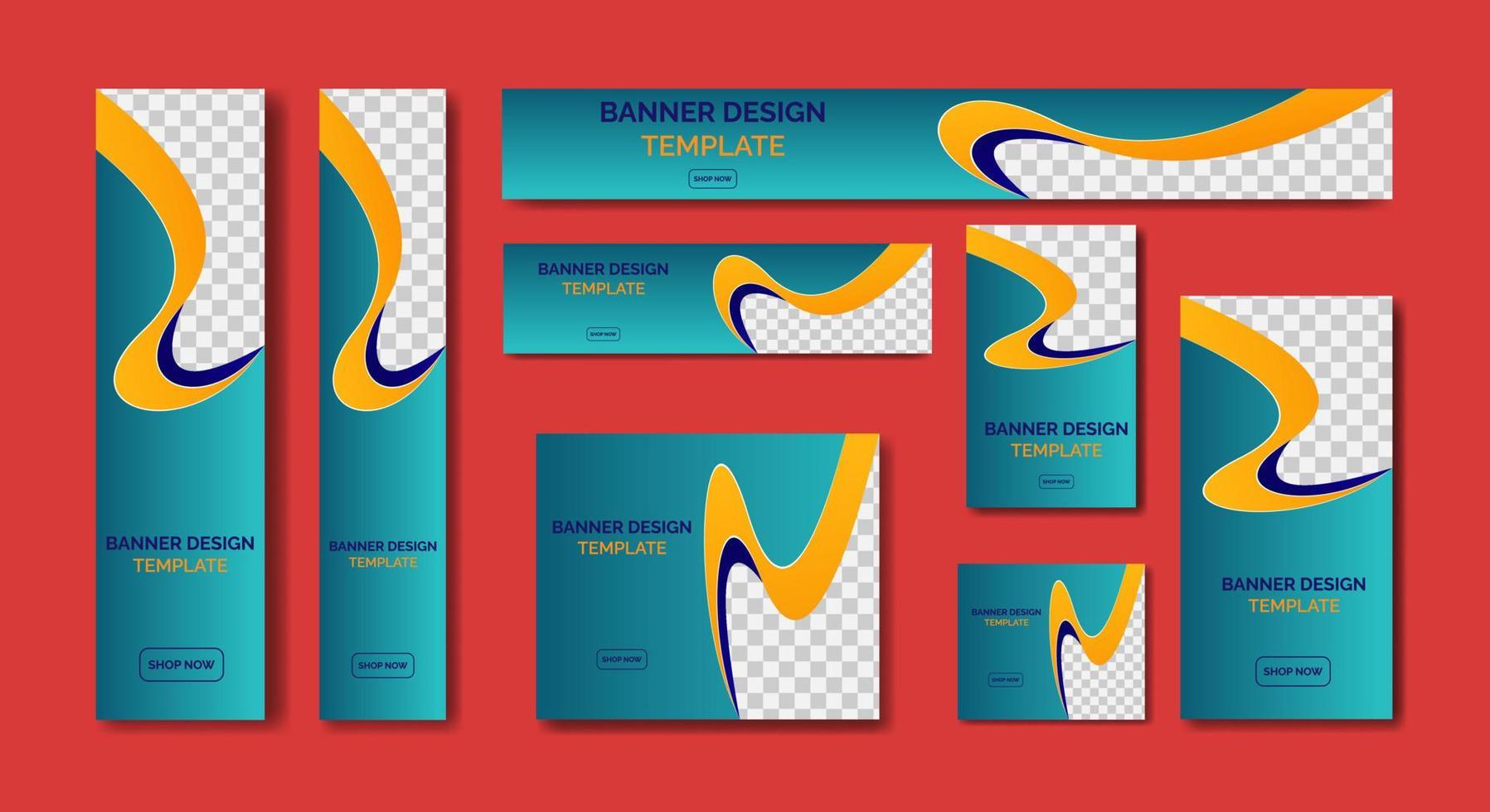 Set Of Ad Banner Template Design vector