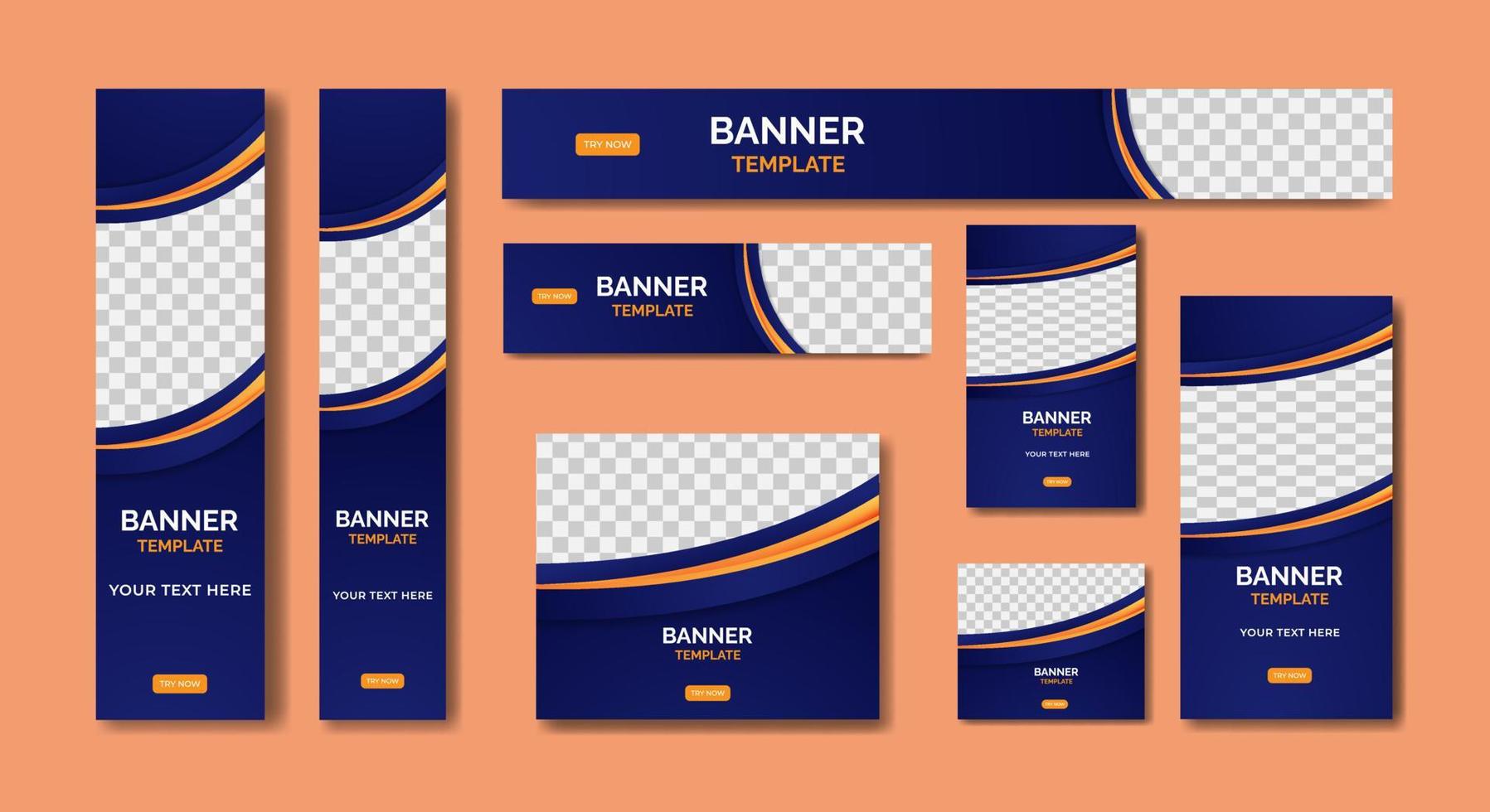 Ad Banner Template Design vector
