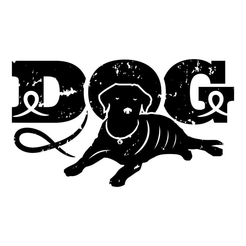 arte vectorial de perro para el diseño de camisetas y logotipos vector