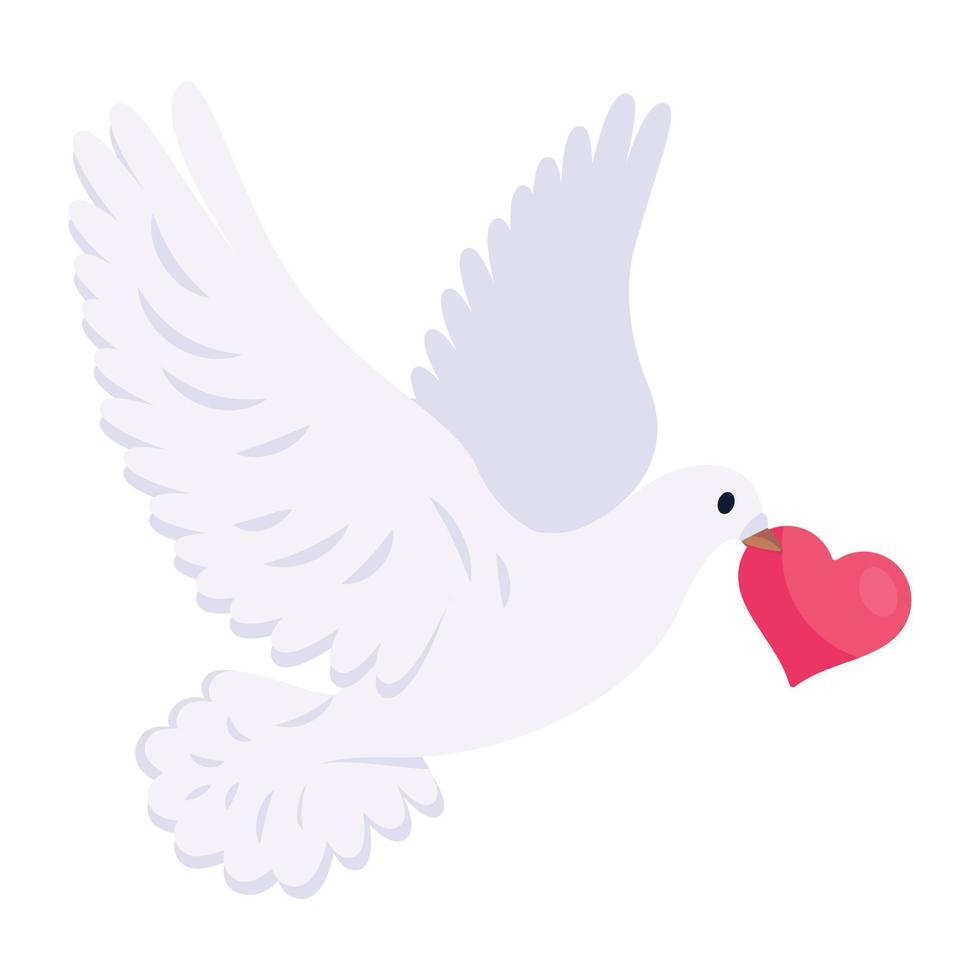 An eye catchy flat icon of love bird vector