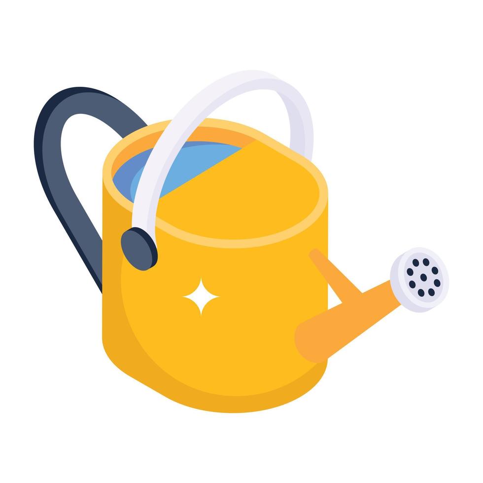 A watering can isometric icon download vector