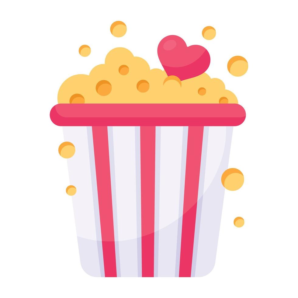 Get your hands on this popcorns flat icon vector