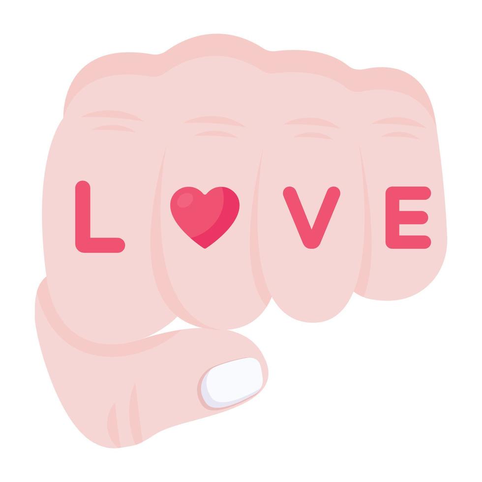 Love punch icon in flat style vector