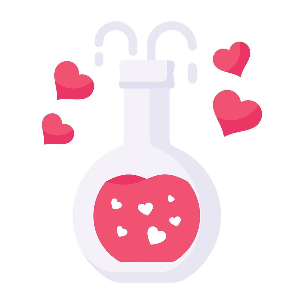 A captivating flat icon of love potion vector