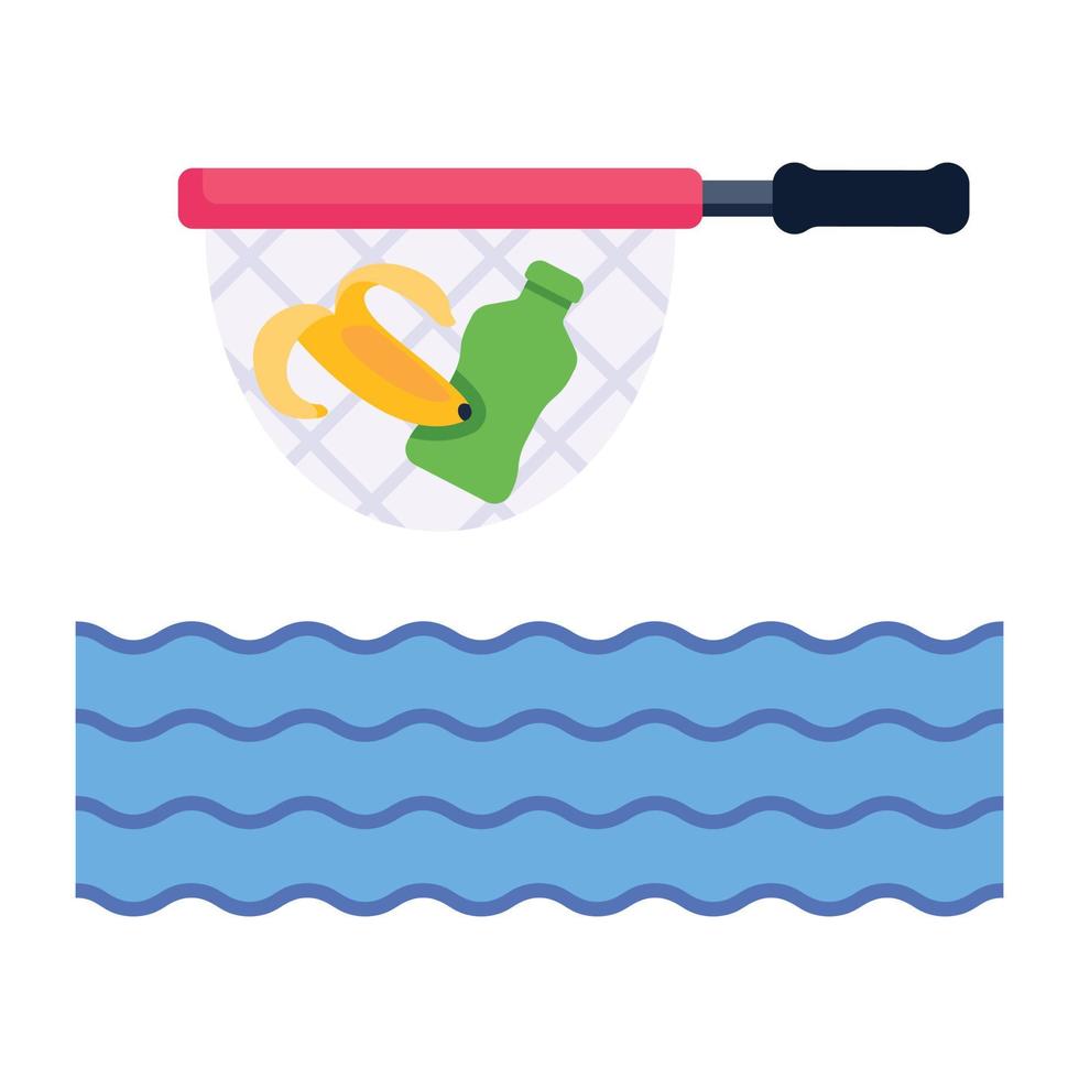 A flat modern icon of water pollution vector