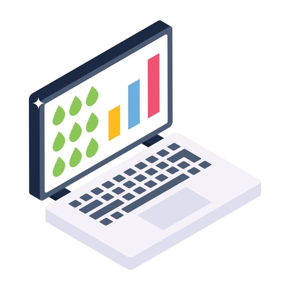 A data analytics isometric icon design vector