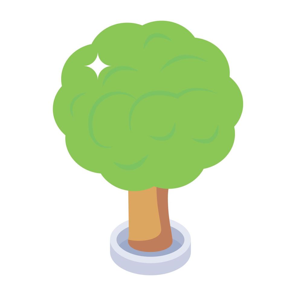 An icon of tree modern isometric vector