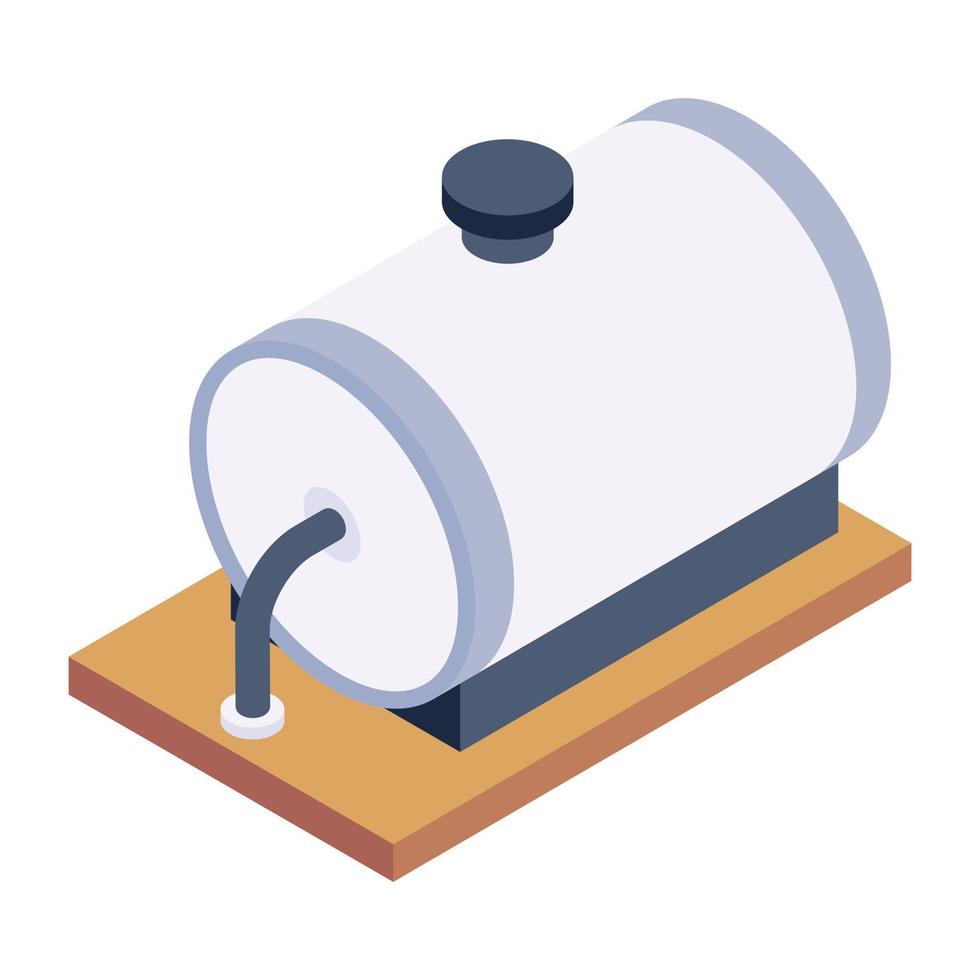 A water tank isometric icon design vector