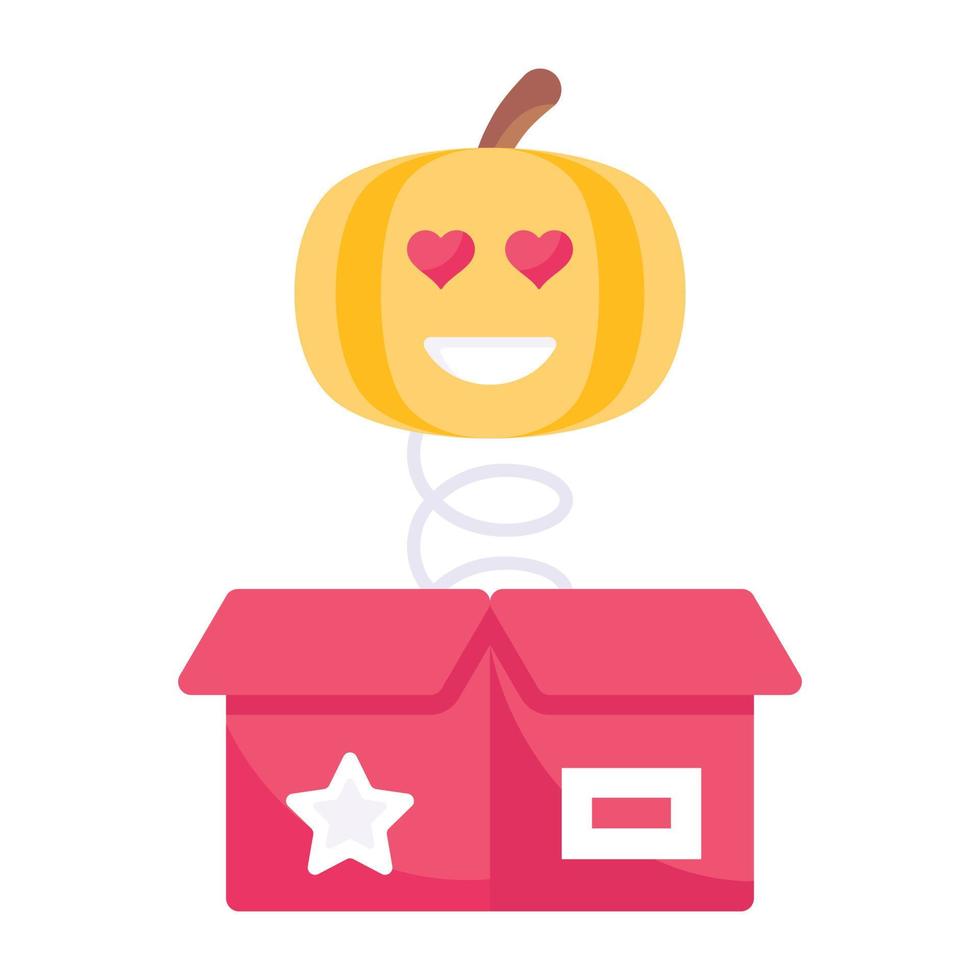 A cute flat icon of valentine surprise vector