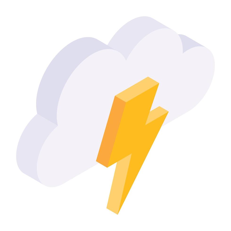 A thunderstorm isometric vector download