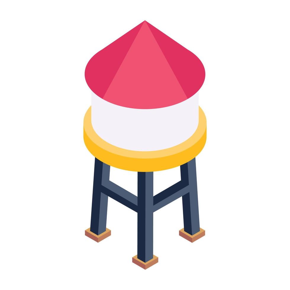 Modern isometric icon of a water tank vector