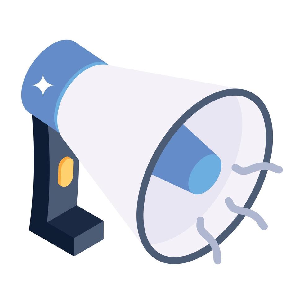 Modern isometric icon of speaker vector